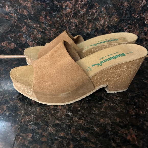 Bio Natura leather slides platform sandals Italy size 9 - Picture 1 of 7